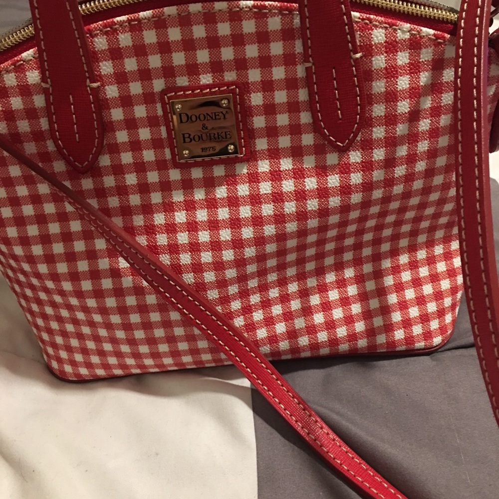 Red/white Dooney & Bourke mini bag